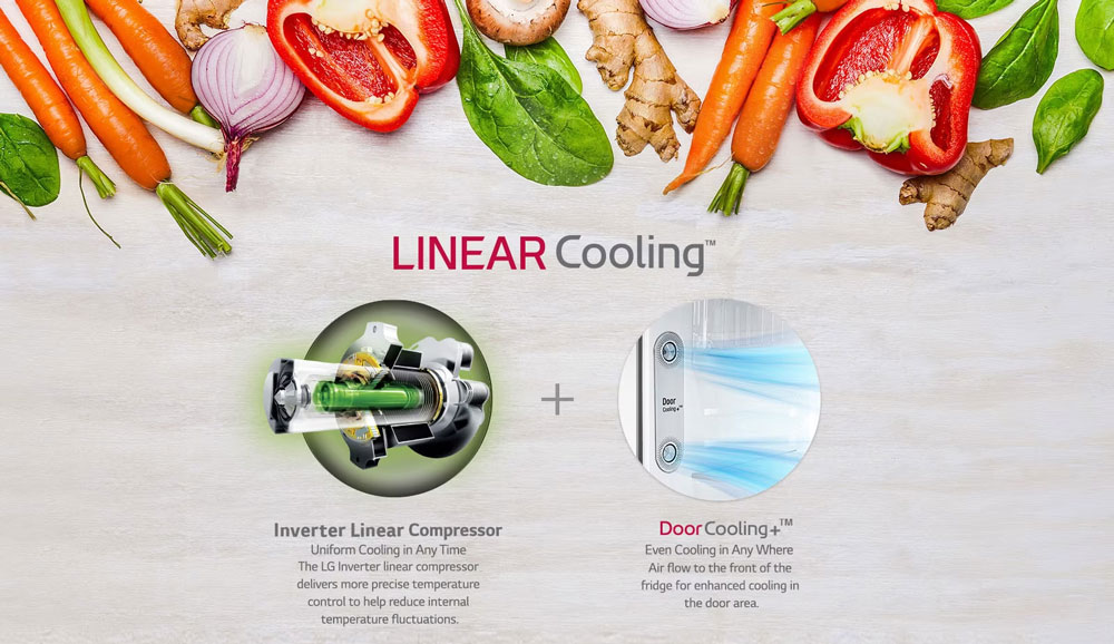 تکنولوژی LINEAR Cooling+ در ساید اینستاویو ال جی 34 فوت مدل X337